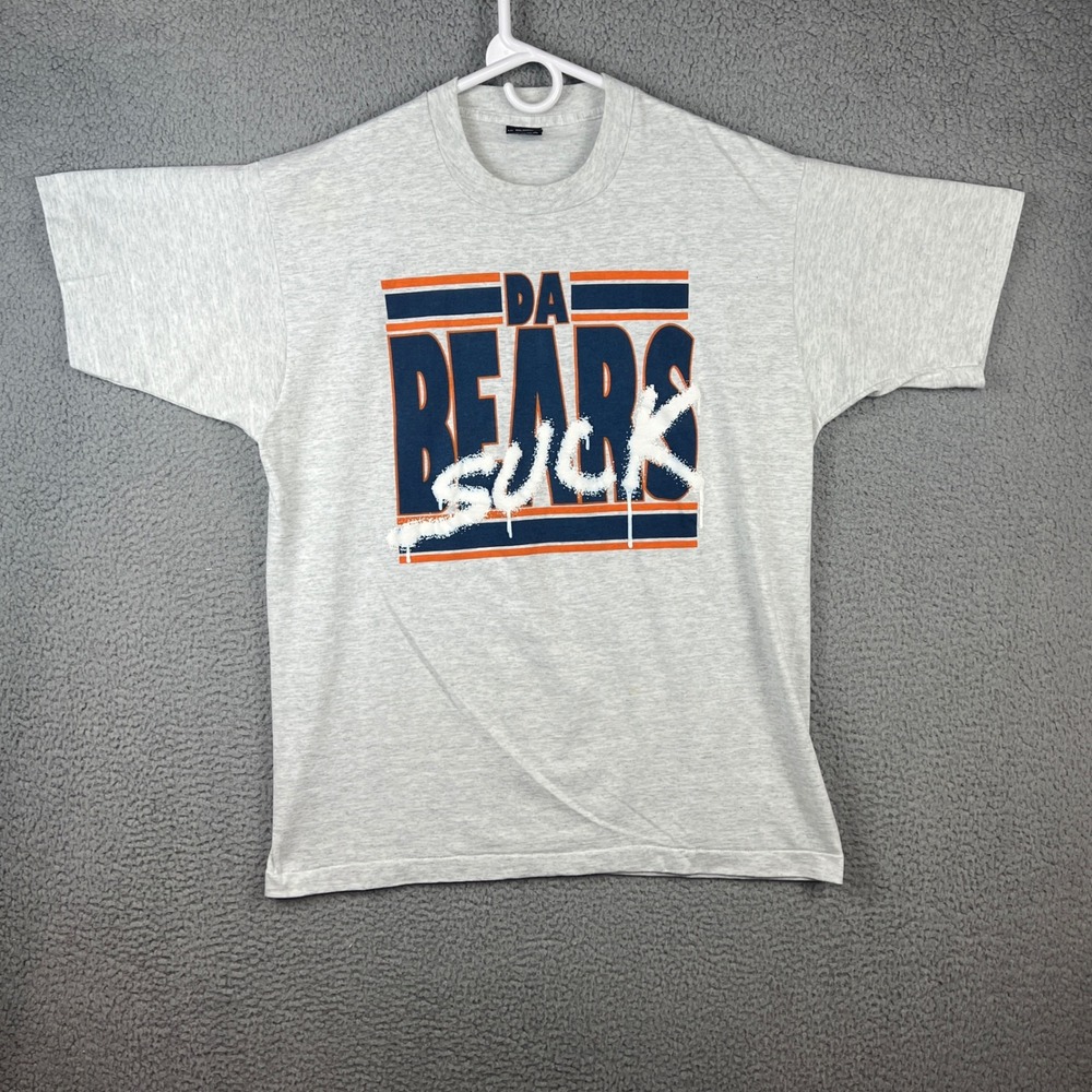 Vintage Screen Stars Da Bears Suck T-Shirt XL Grey Single Stitch Made in USA
